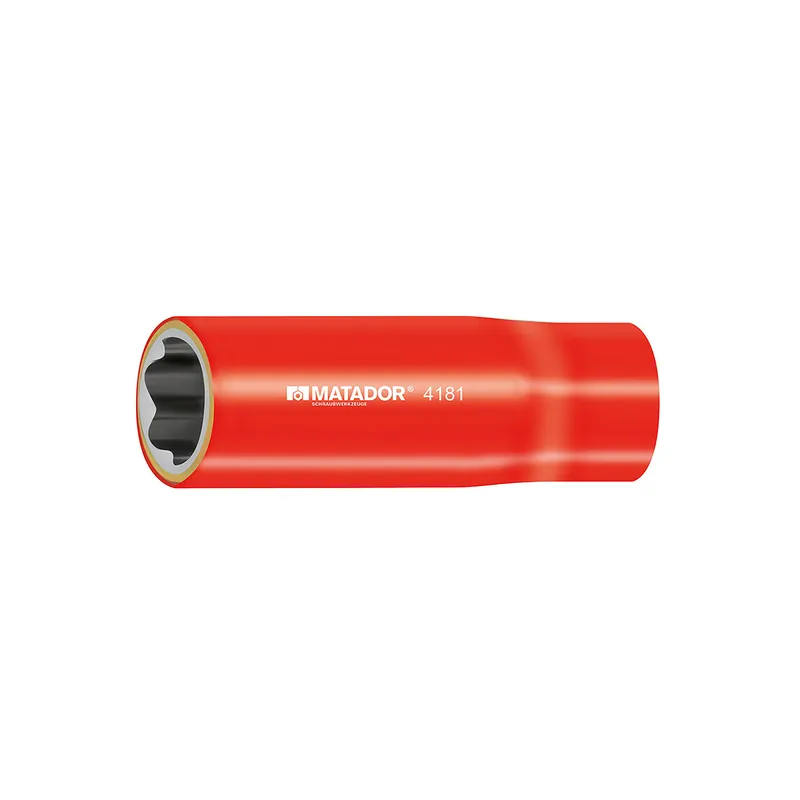 Steckschlüssel-Einsatz, lang, isoliert, 12,5 mm (1/2"): 22 mm, MATADOR Art.-Code: 41810220 1/2" 22 mm Expressversand
